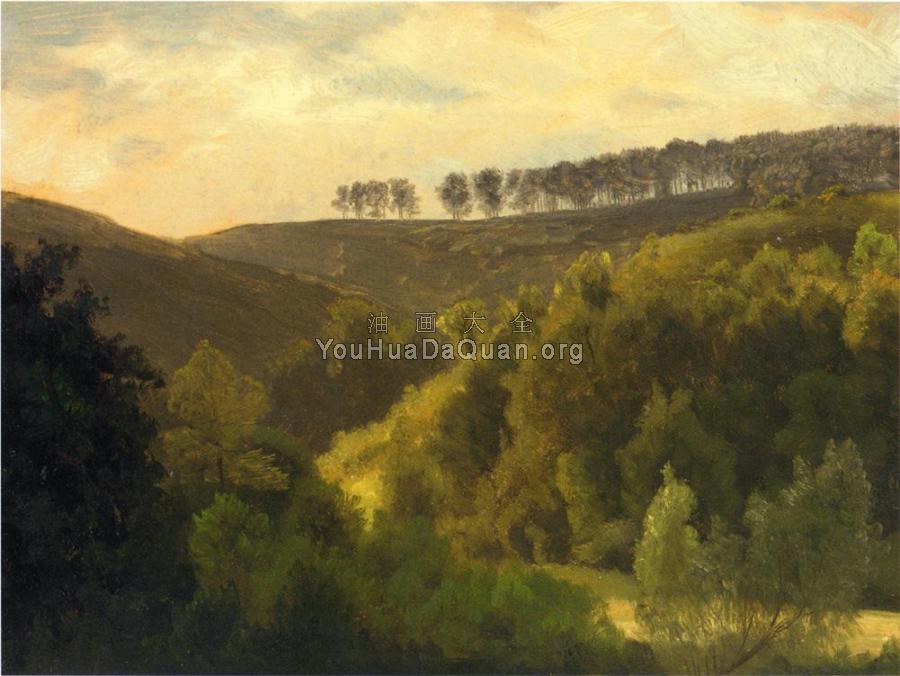 Sunrise over Forest and Grove - 阿尔伯特·比尔施塔特